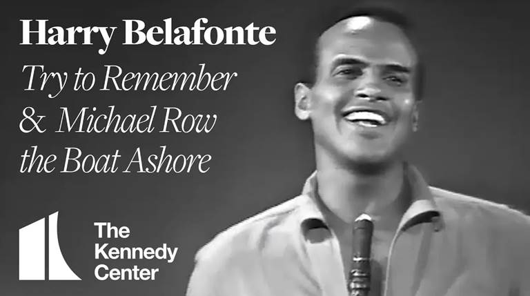 Harry Belafonte smiles