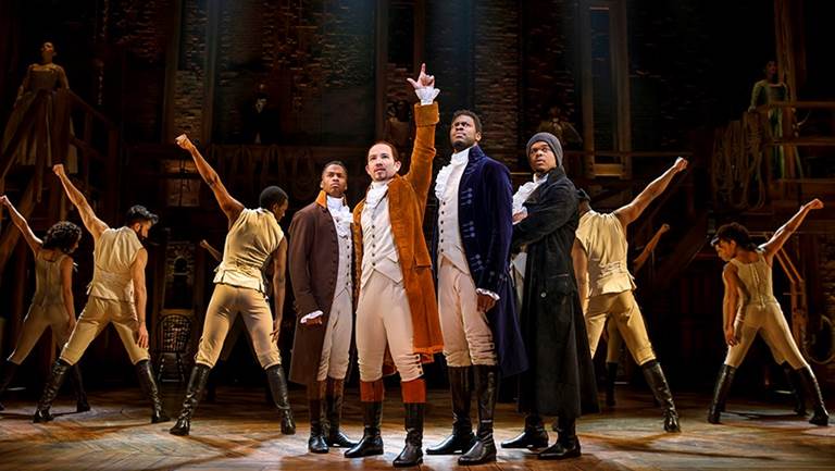 The company for the National Tour of Hamilton the Musical.